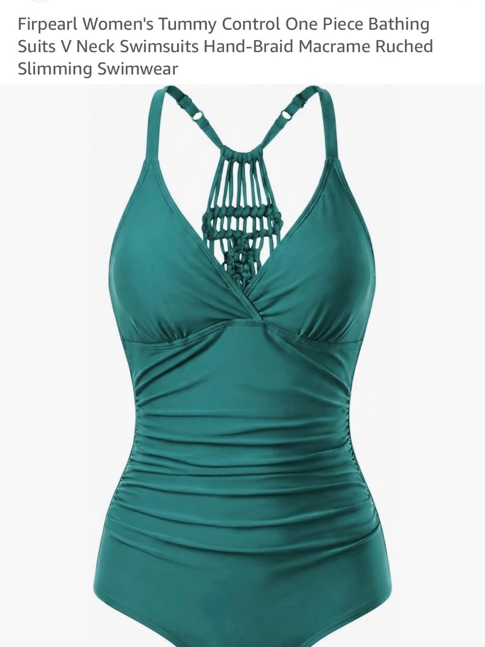 Firpearl Women's green/teal One-Piece Swimsuit Size 14/Large